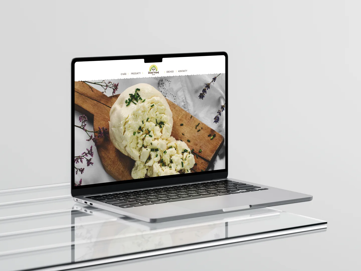 Zlatý vŕšok website on laptop