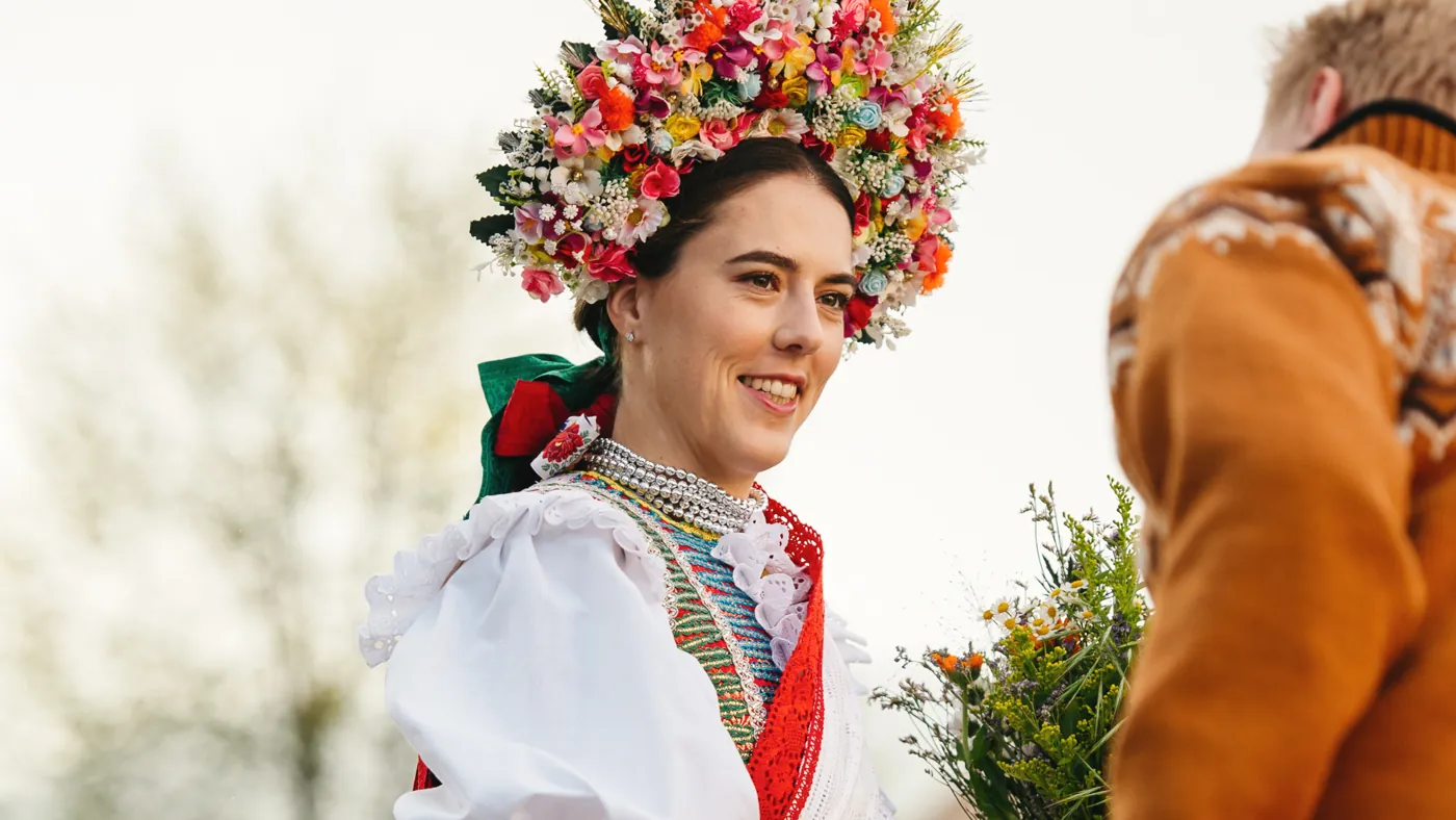 Petra Vlhová in folk costume